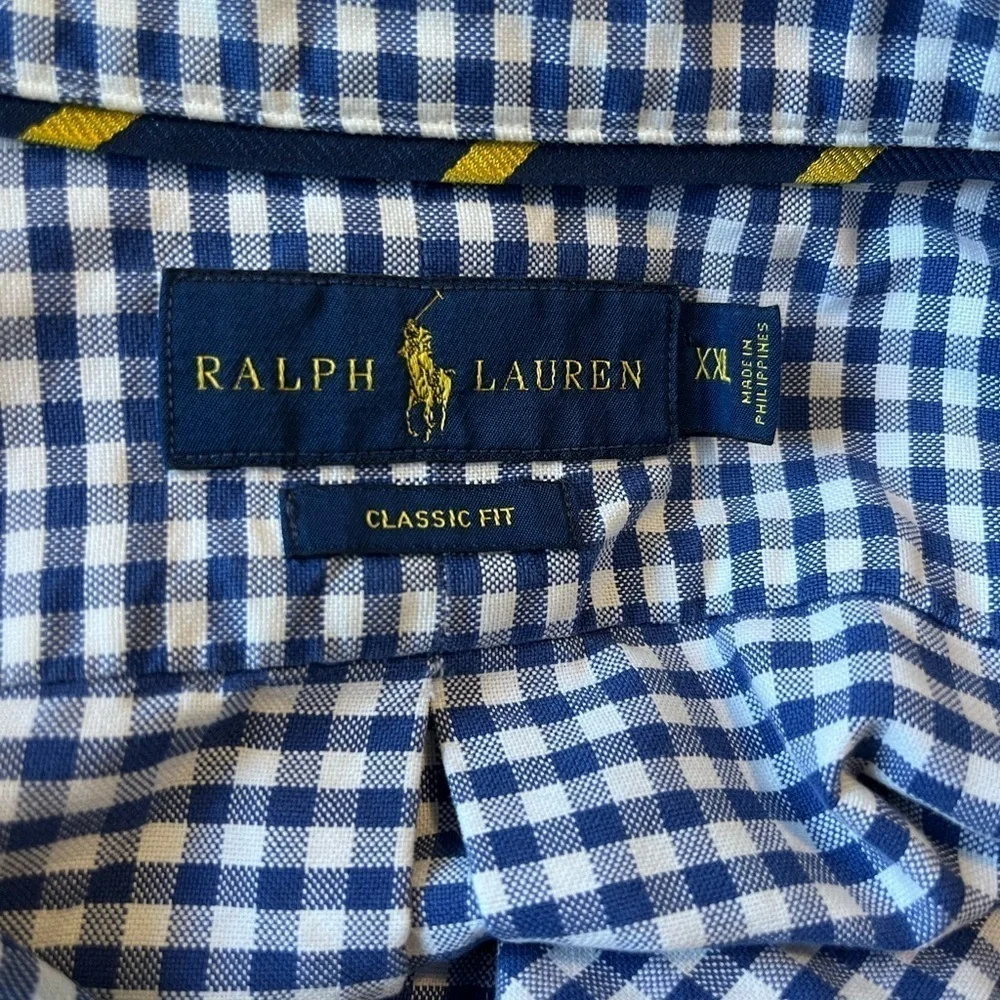 Ralph Lauren Blue Gingham Oxford Shirt XXL